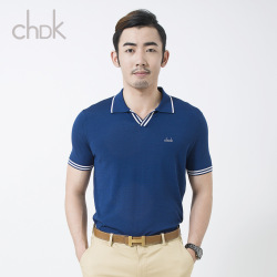 CHDK 夏装新款男士商务纯色棉T恤 男式修身时尚百搭弹力<span class="gcolor">短袖t恤</span>衫批发 DS016