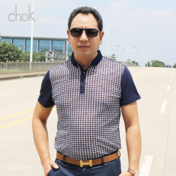 CHDK 2016夏季新款男式<span class="gcolor">短袖T恤</span>休闲立领都市风格21202058-347