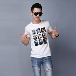 GUAN YI BOY 夏季男装个性潮流青年时尚<span class="gcolor">短袖T恤</span> 107#